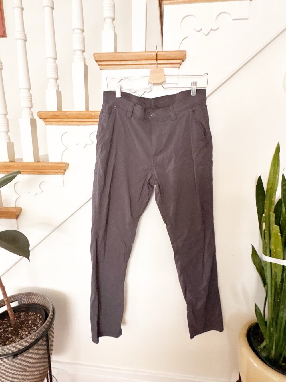 Weatherproof Vintage Slim Pants Gray Stretch Flat Front Chino Size 32x32